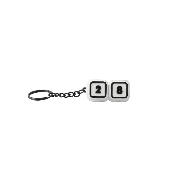 Black & White Clicker Keychain