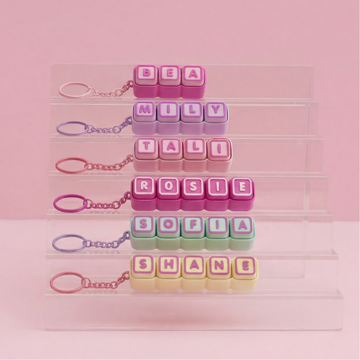 Pink Clicker Keychain