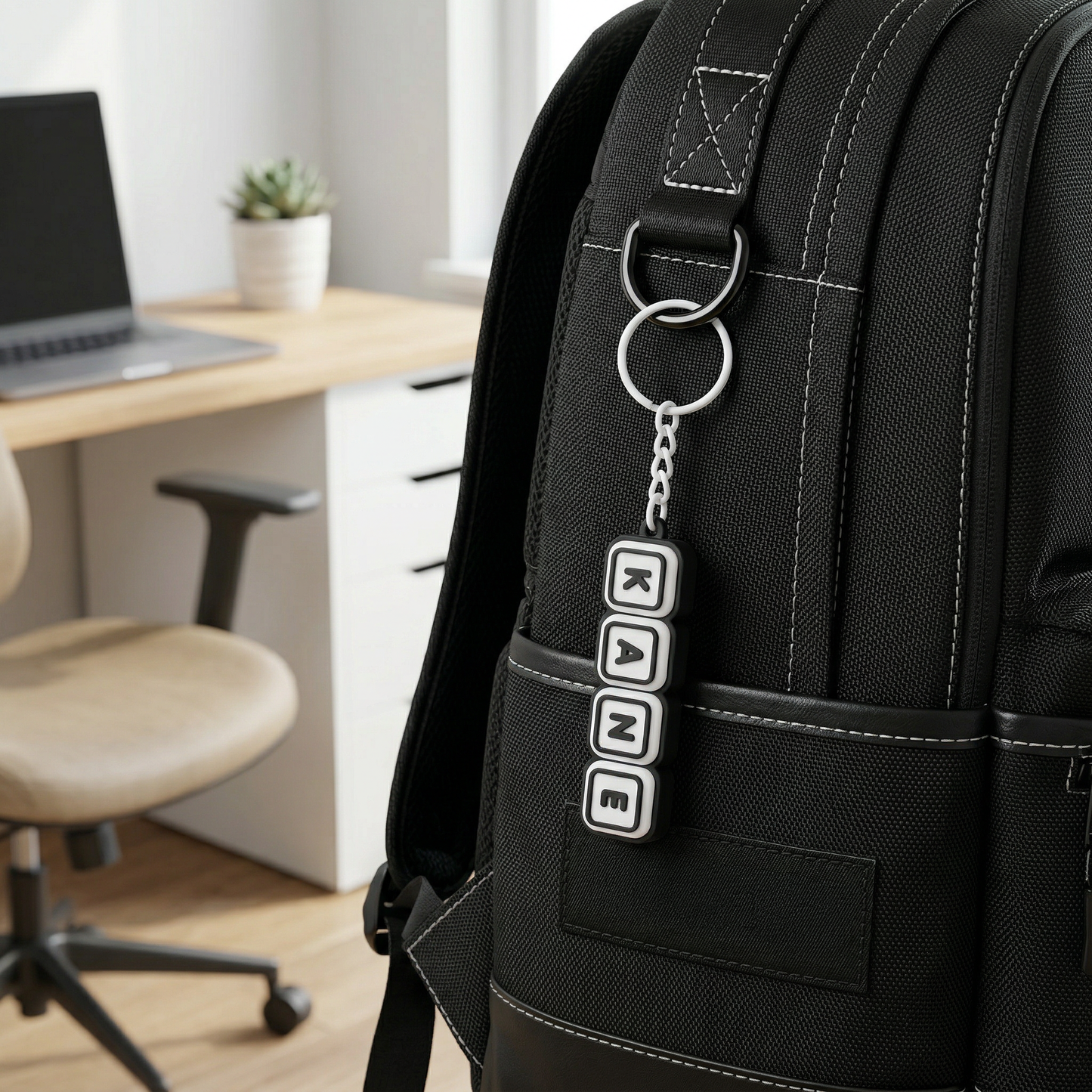 Black & White Clicker Keychain