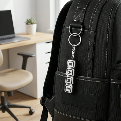 Black & White Clicker Keychain