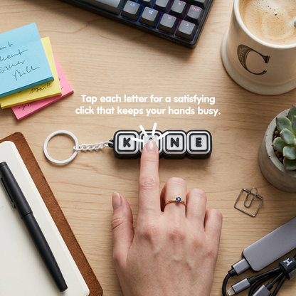 Black & White Clicker Keychain